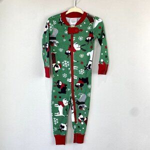 Hanna Andersson Christmas Dog Organic Zip Sleeper 18-24M